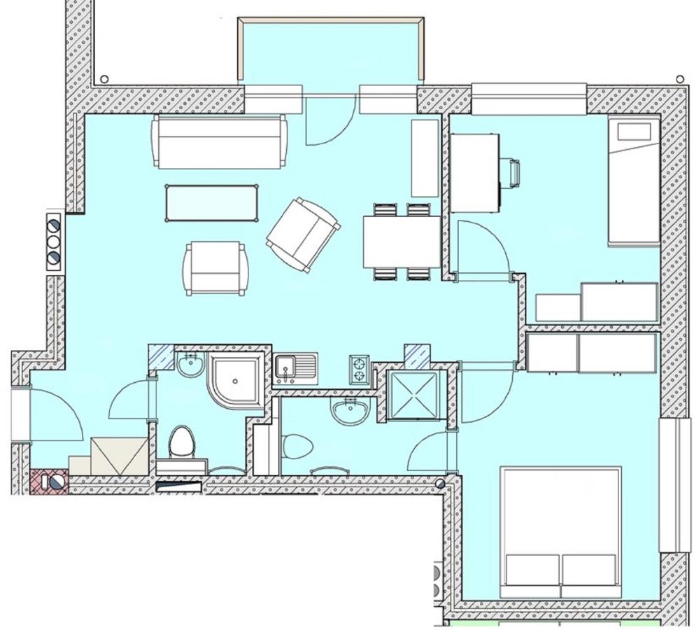Superior Two-Bedroom Apartment — apartment floor plan
